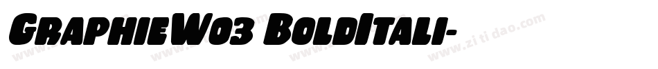 GraphieW03 BoldItali字体转换